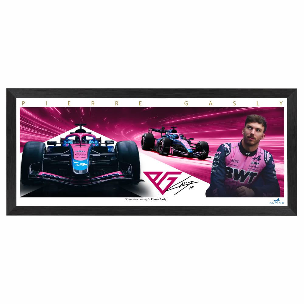Pierre Gasly 2026 Alpine F1 Mini Wings Framed Print