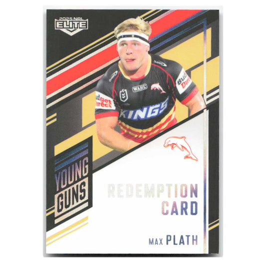 Max Plath Young Guns Signature Dolphins YGS05/17 #075/159 2025 NRL Elite Trading Card