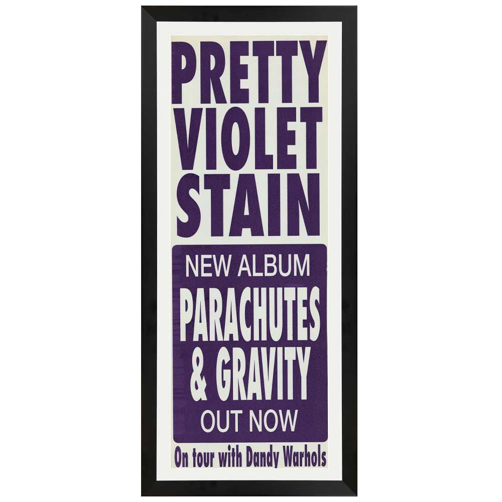 Pretty Violet Stain - Parachutes & Gravity Vintage Daybill Poster Framed