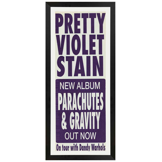 Pretty Violet Stain - Parachutes & Gravity Vintage Daybill Poster Framed