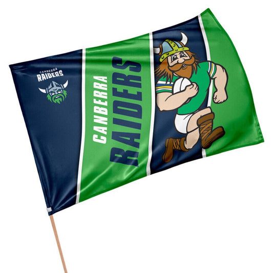 Canberra Raiders NRL Retro Game Day Flag