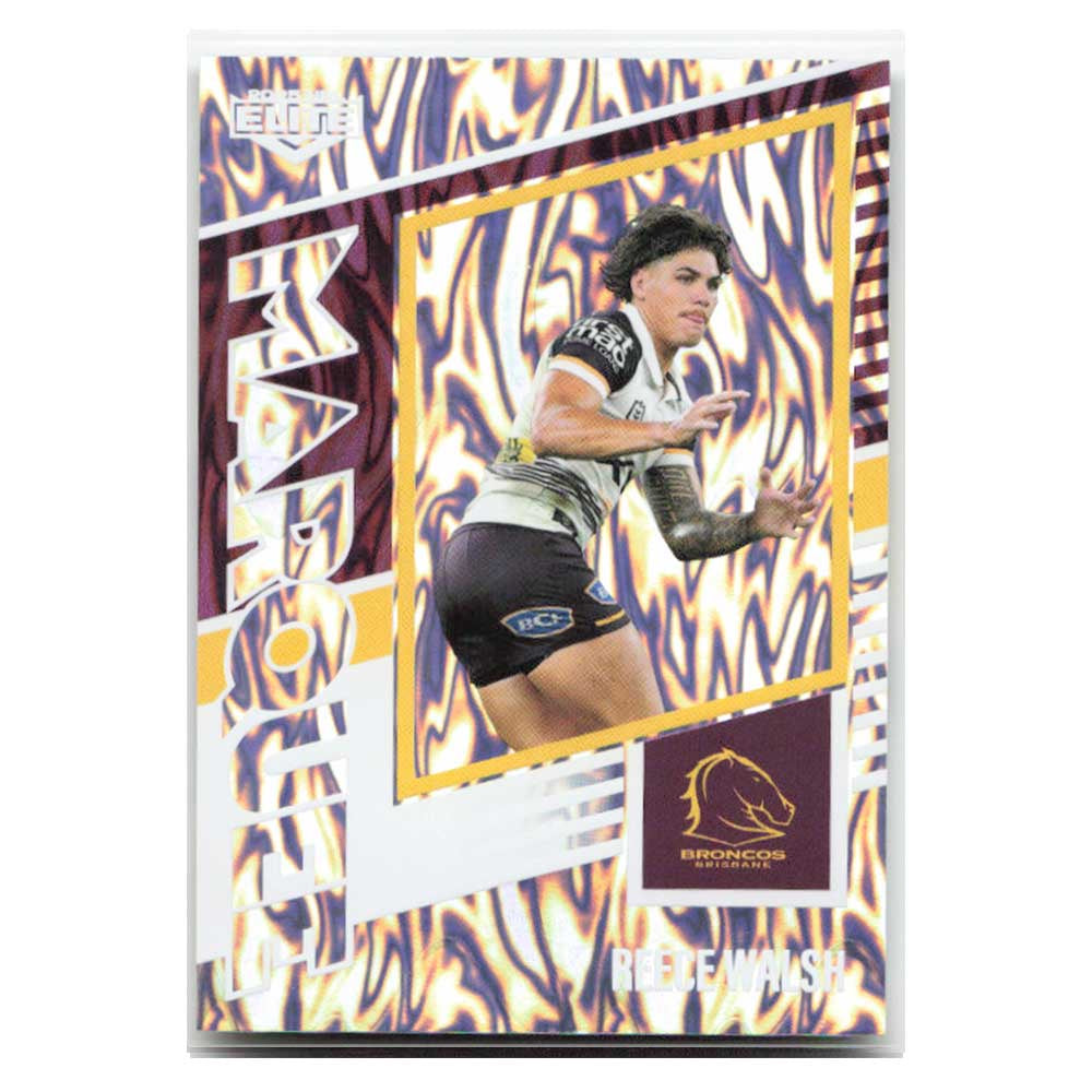 Reece Walsh Marquee Broncos M02/44 2025 NRL Elite Trading Card