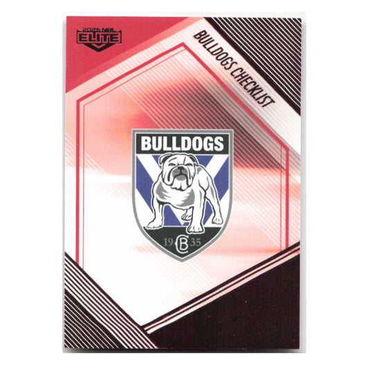 Bulldogs Mojo Ruby Checklist MR 019 #33/53 2025 NRL Elite Trading Card