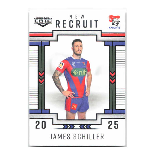 James Schiller New Recruit Knights NR18/38 2025 NRL Elite Trading Card