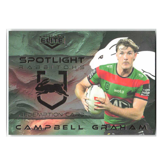 Campbell Graham Spotlight Signature Redemption Card Rabbitohs S07/08 #36/51 2025 NRL Elite Trading Card