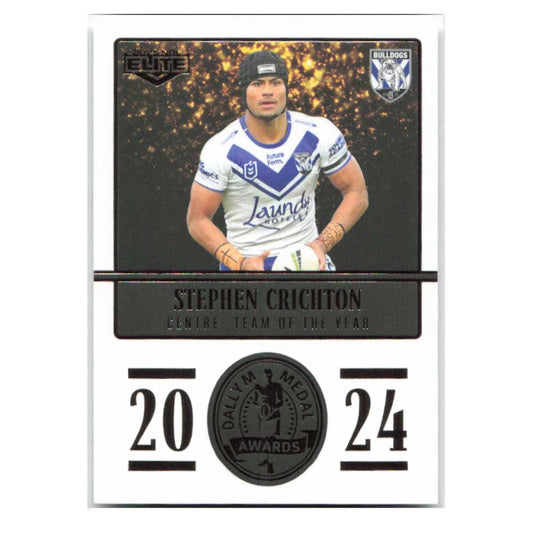 Stephen Crichton 2024 Daly M Medal Bulldogs DM06/36 2025 NRL Elite Trading Card