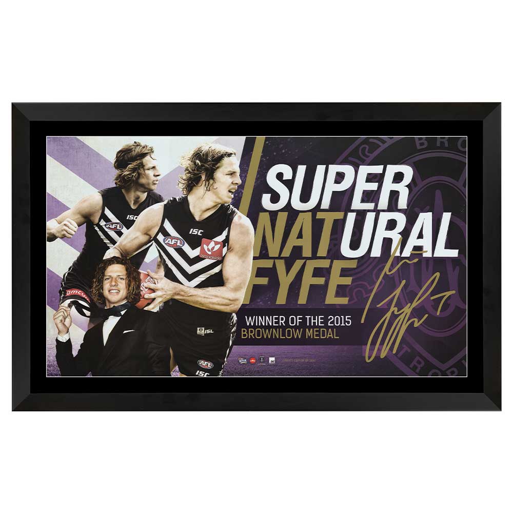 Nat Fyfe ‘Super NatUral Fyfe’ 2015 Brownlow Medal Framed Print