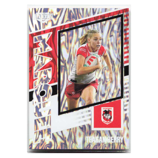 Teagan Berry Marquee Dragons M36/44 2025 NRL Elite Trading Card