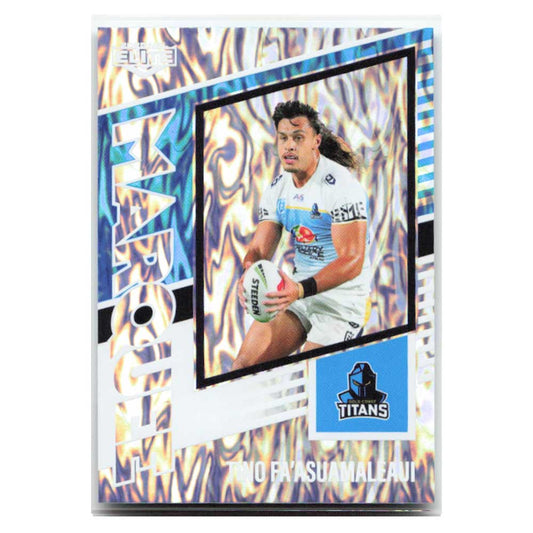 Tino Fa'Asuamaleaui Marquee Titans M14/44 2025 NRL Elite Trading Card