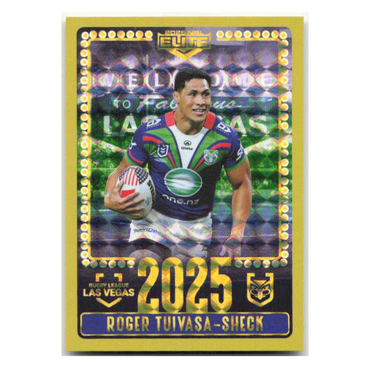 Roger Tuivasa-Sheck 2025 Las Vegas Warriors V12/30 2025 NRL Elite Trading Card