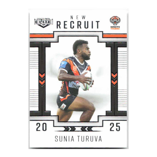 Sunia Turuva New Recruit West Tigers NR34/34 2025 NRL Elite Trading Card