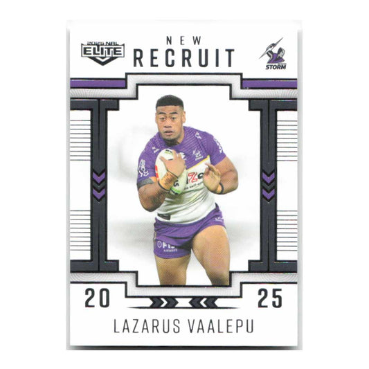 Lazarus Vaalepu New Recruit Storm NR16/38 2025 NRL Elite Trading Card