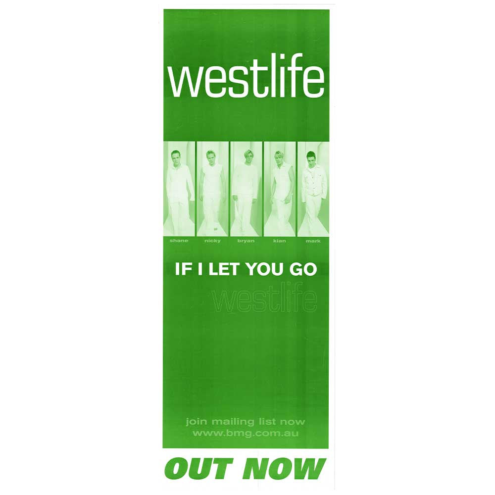Westlife – If I Let You Go Vintage Daybill Poster Unframed