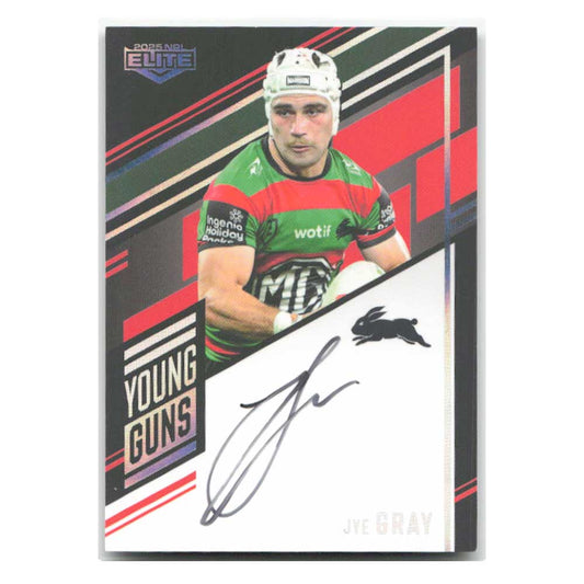 Jye Gray Young Guns Signature Rabbitohs YGS13/17 #043/159 2026 NRL Elite Trading Card