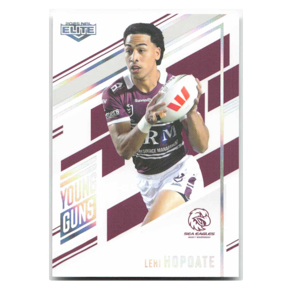Lehi Hopoate Young Guns Sea Eagles YG13/34 #005/221 2025 NRL Elite Trading Card