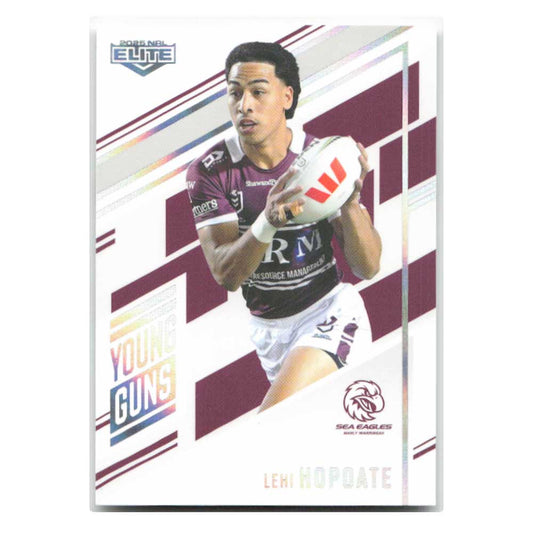 Lehi Hopoate Young Guns Sea Eagles YG13/34 #005/221 2025 NRL Elite Trading Card