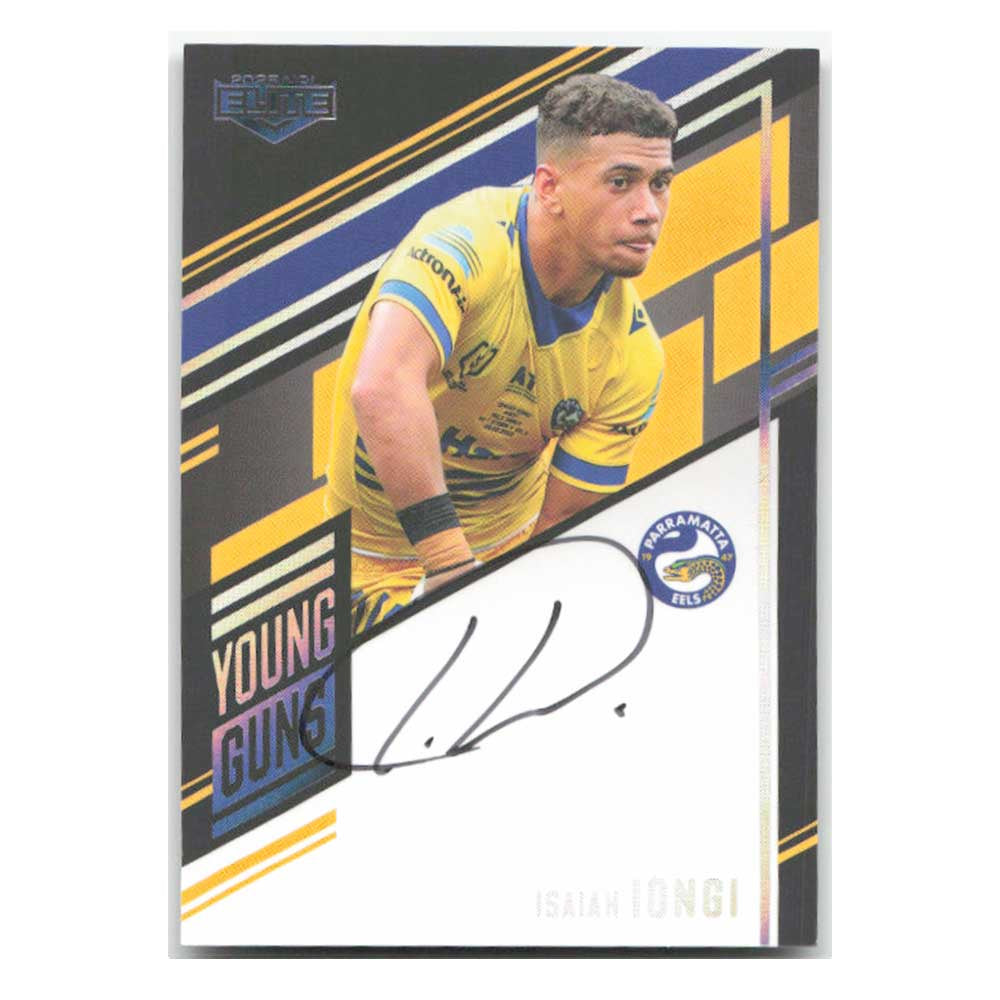 Isaiah Iongi Young Guns Signature Eels YGS11/17 #072/159 2025 NRL Elite Trading Card