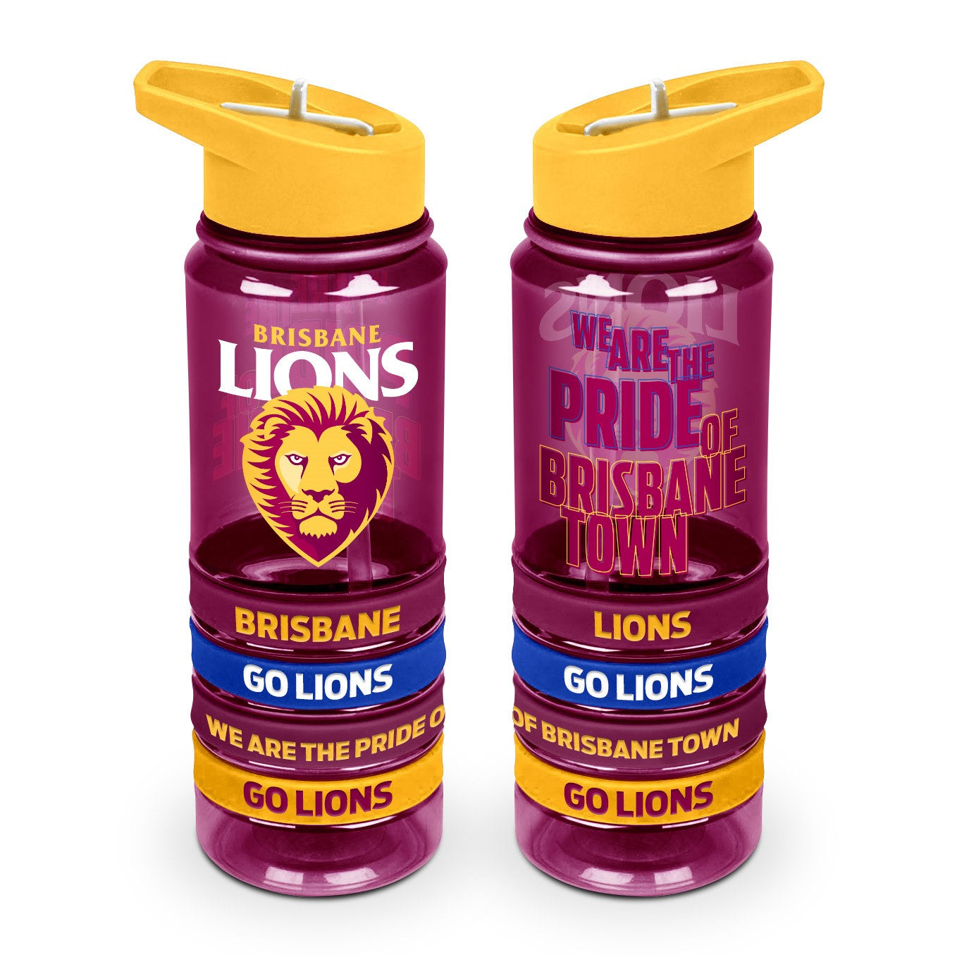 Brisbane Lions AFL Tritan Bottle w/band