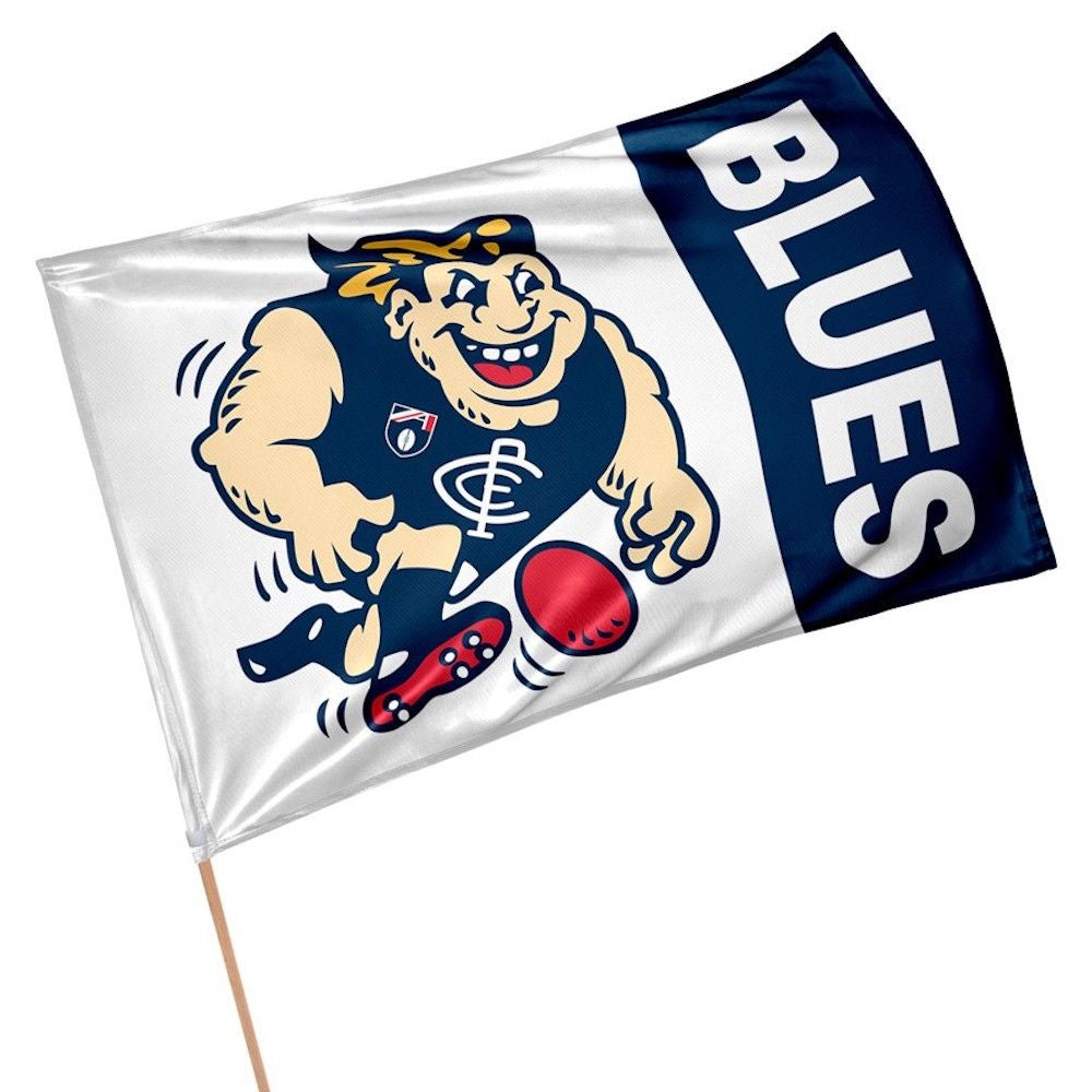 Carlton Blues Retro Game Day Flag