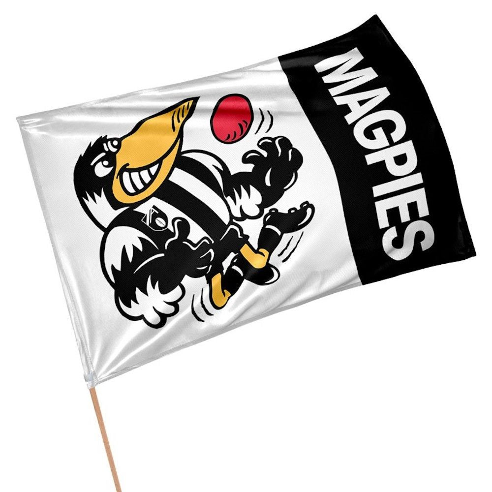 Collingwood Magpies Retro Game Day Flag