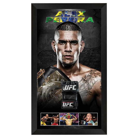 Alex Pereira Autographed UFC Glove – Framed (COA) | Authentic MMA Memorabilia