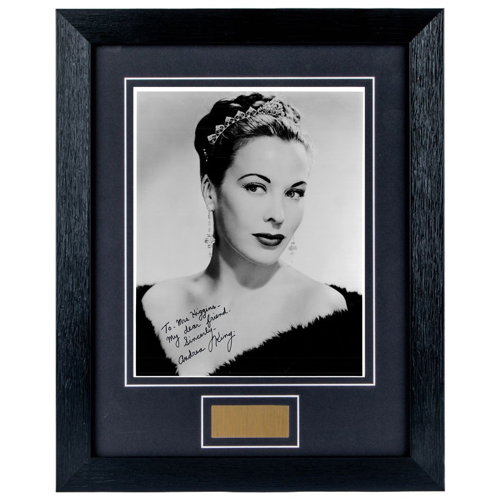 Andrea King Personally Signed Portrait V2 8 x 10 Photograph Framed