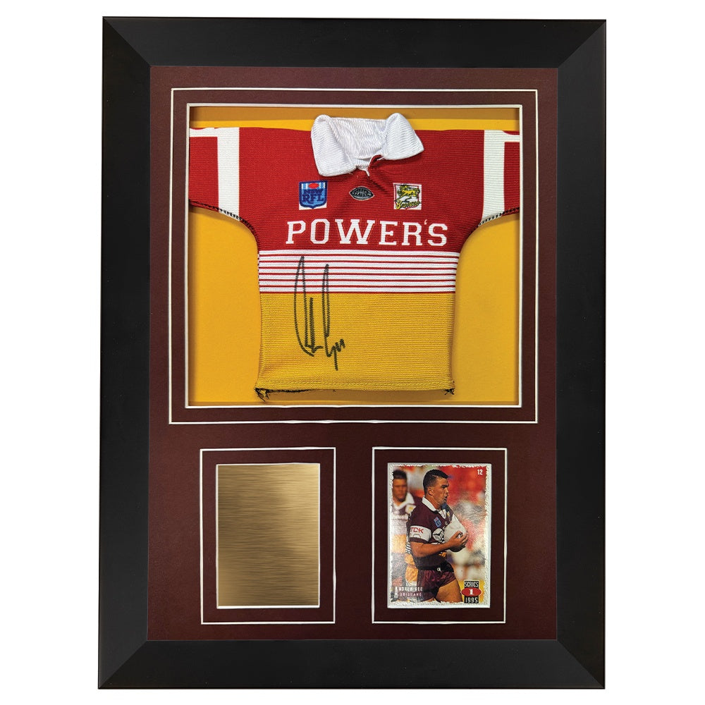 Brisbane Broncos Mini Jersey Signed By Andrew Gee Framed