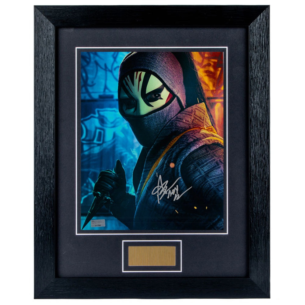 Andy Le Personally Signed Shang-Chi Legend Of The Ten Ring Death Dealer 8 x 10 Photograph Framed