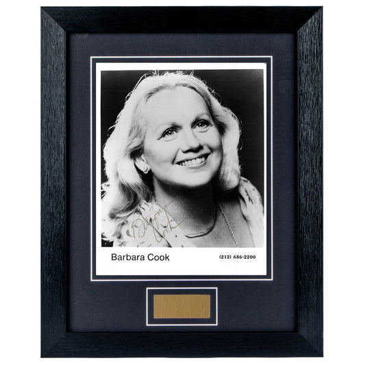 Barbara Cook Personally Signed Portrait 8 x 10 Photograph Framed