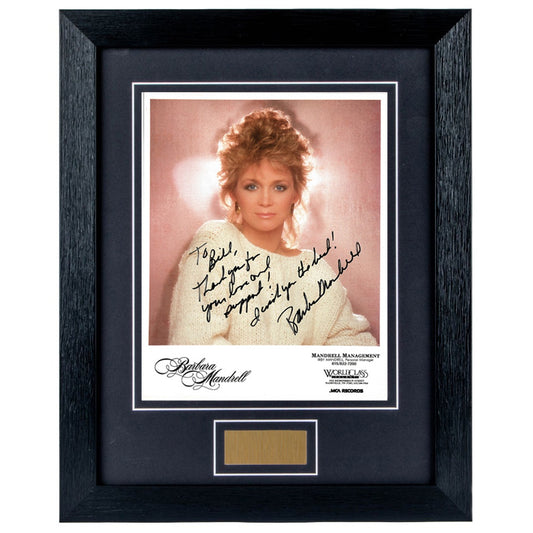 Barbara Mandrell Personally Signed Personalised Portrait 8 x 10 Photograph Framed