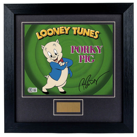 Bob Bergen Personally Signed Porky Pig V1 8x10 Photograph Framed