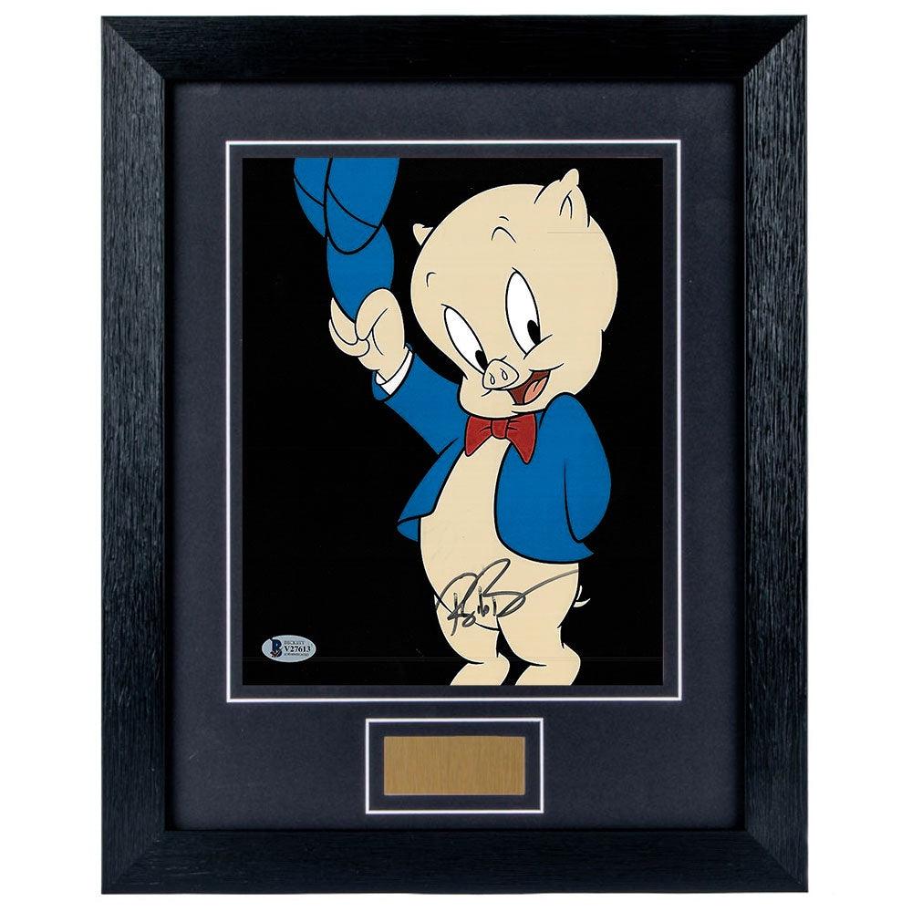 Bob Bergen Personally Signed Porky Pig V2 8x10 Photograph Framed
