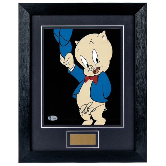 Bob Bergen Personally Signed Porky Pig V2 8x10 Photograph Framed