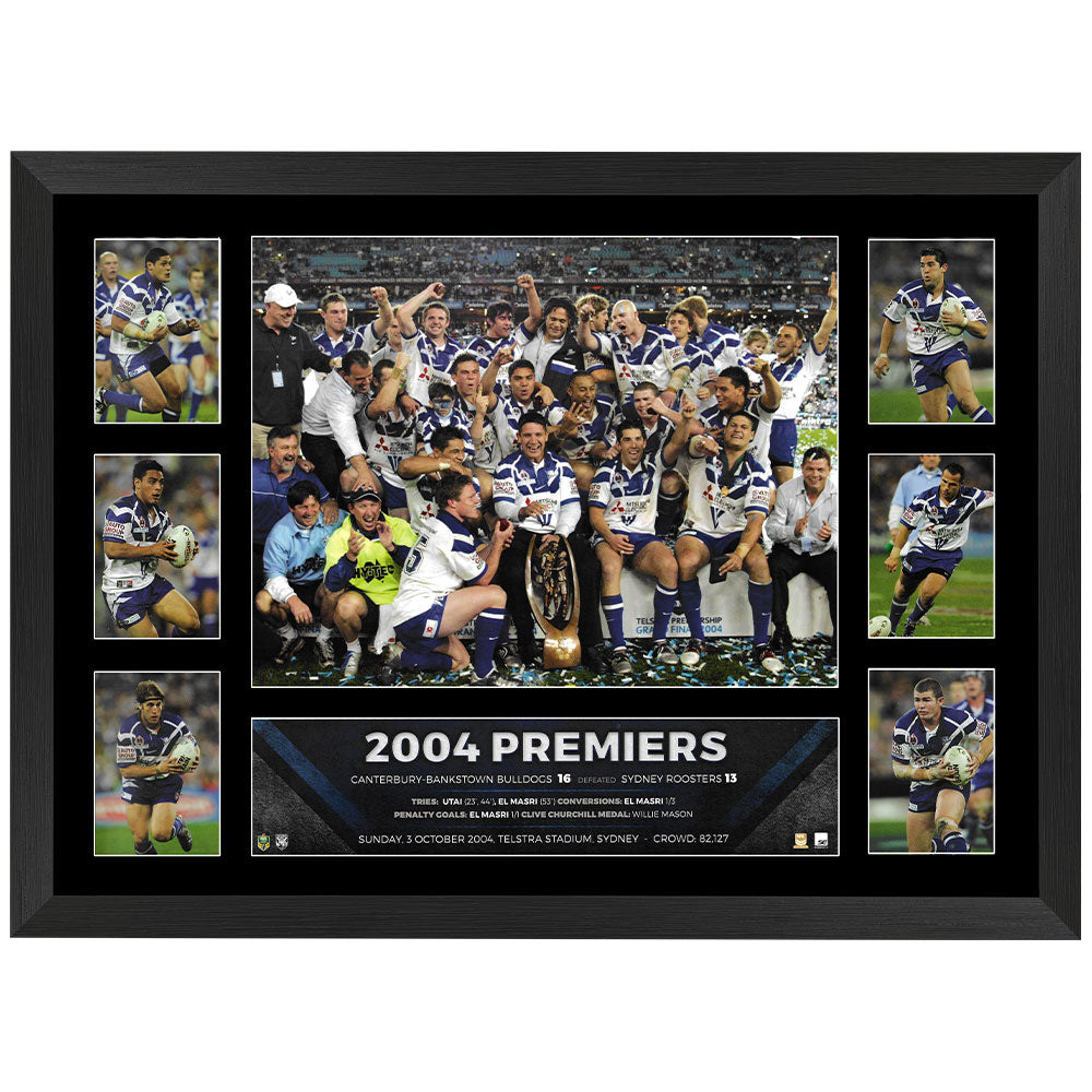 Canterbury Bulldogs 2004 Premiers Tribute Print Framed