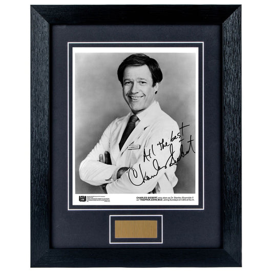 Charles Siebert Personally Signed Trapper John MD 8 x 10 Photograph Framed
