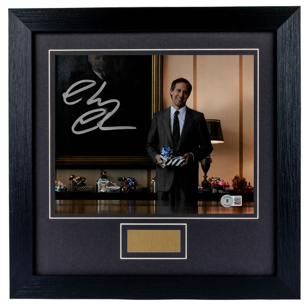 Chevy Chase  Personally Signed National Lampoons Christmas Vacation 8 x 10 Photograph Framed
