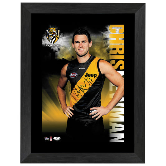 Richmond Tigers Chris Newman Signed Hero Shot Framed