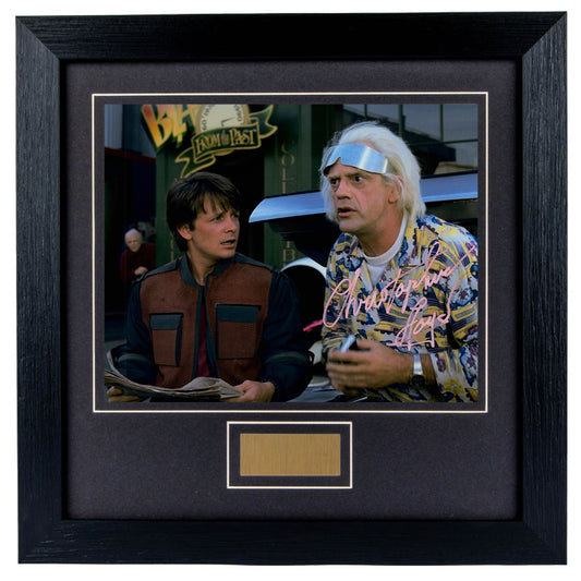Christopher Lloyd Personally Signed Back To The Future V2 8 x 10 Photograph Framed