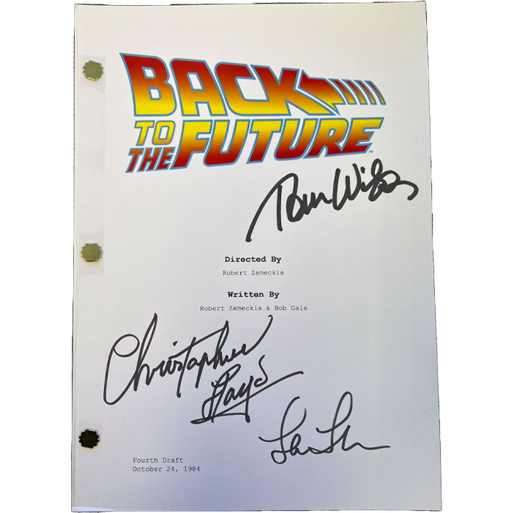 Cast Signed Back To The Future  Script Signed By Christopher Lloyd, Thomas F Wilson and Lea Thompson