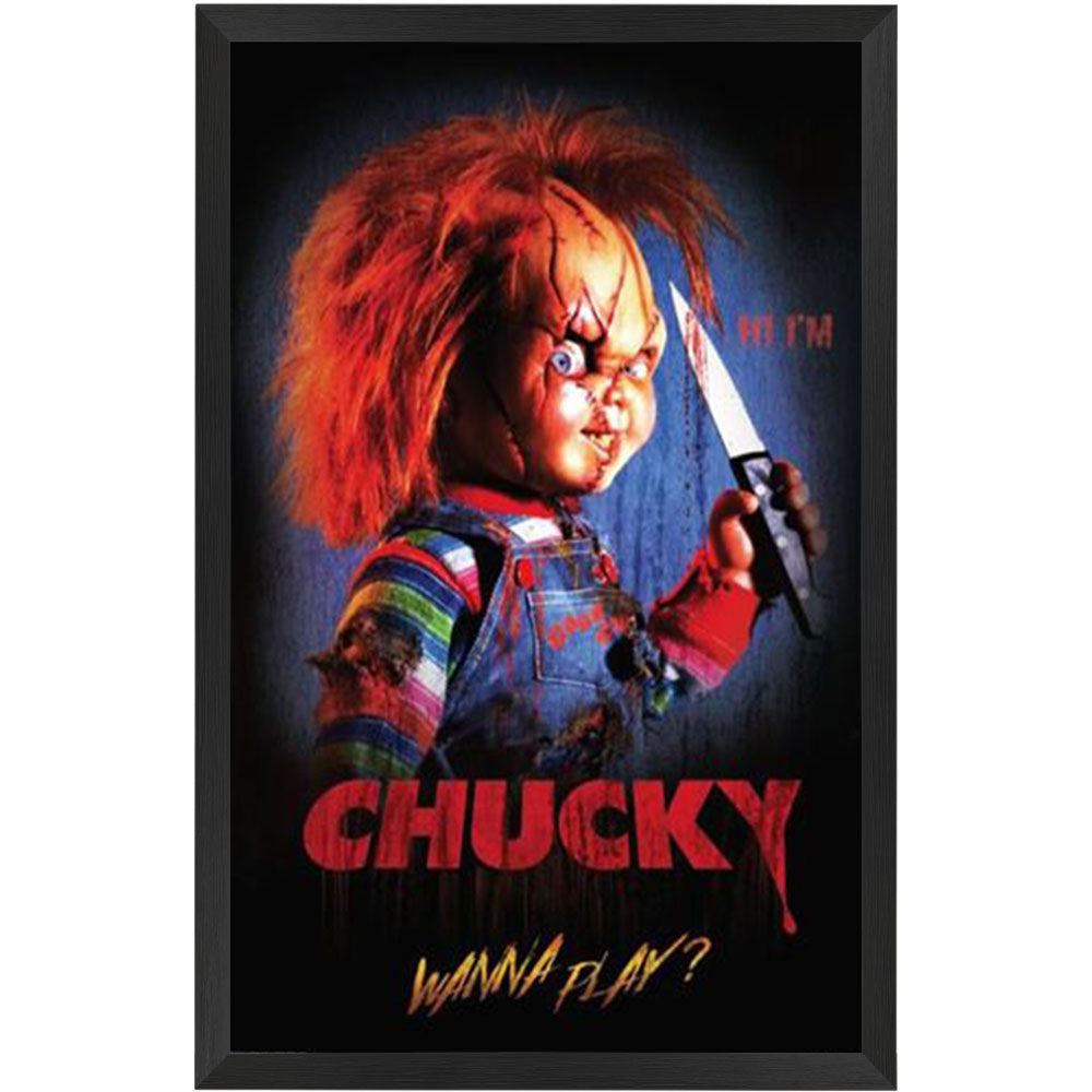 Chucky - Wanna Play? Poster Framed