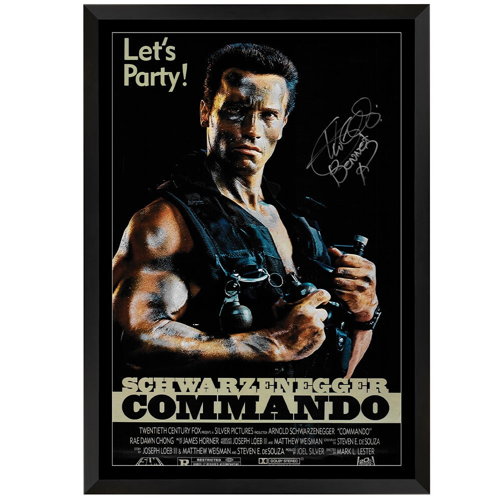 Commando Movie Poster Signed by Vernon Wells - Collector's Edition Framed