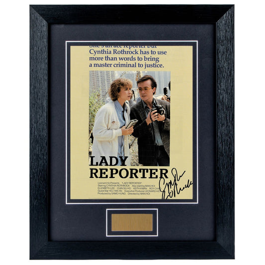Cynthia Rothrock Personally Signed Lady Reporter 8 x 10 Photograph Framed