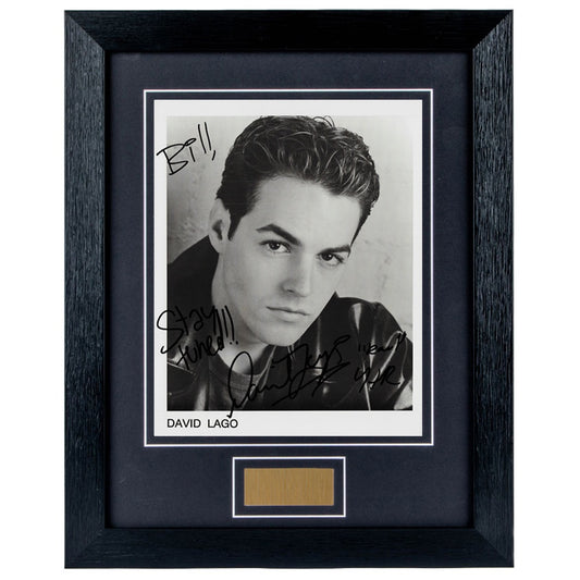 David Lago Personally Signed Personalised portrait 8 x 10 Photograph Framed