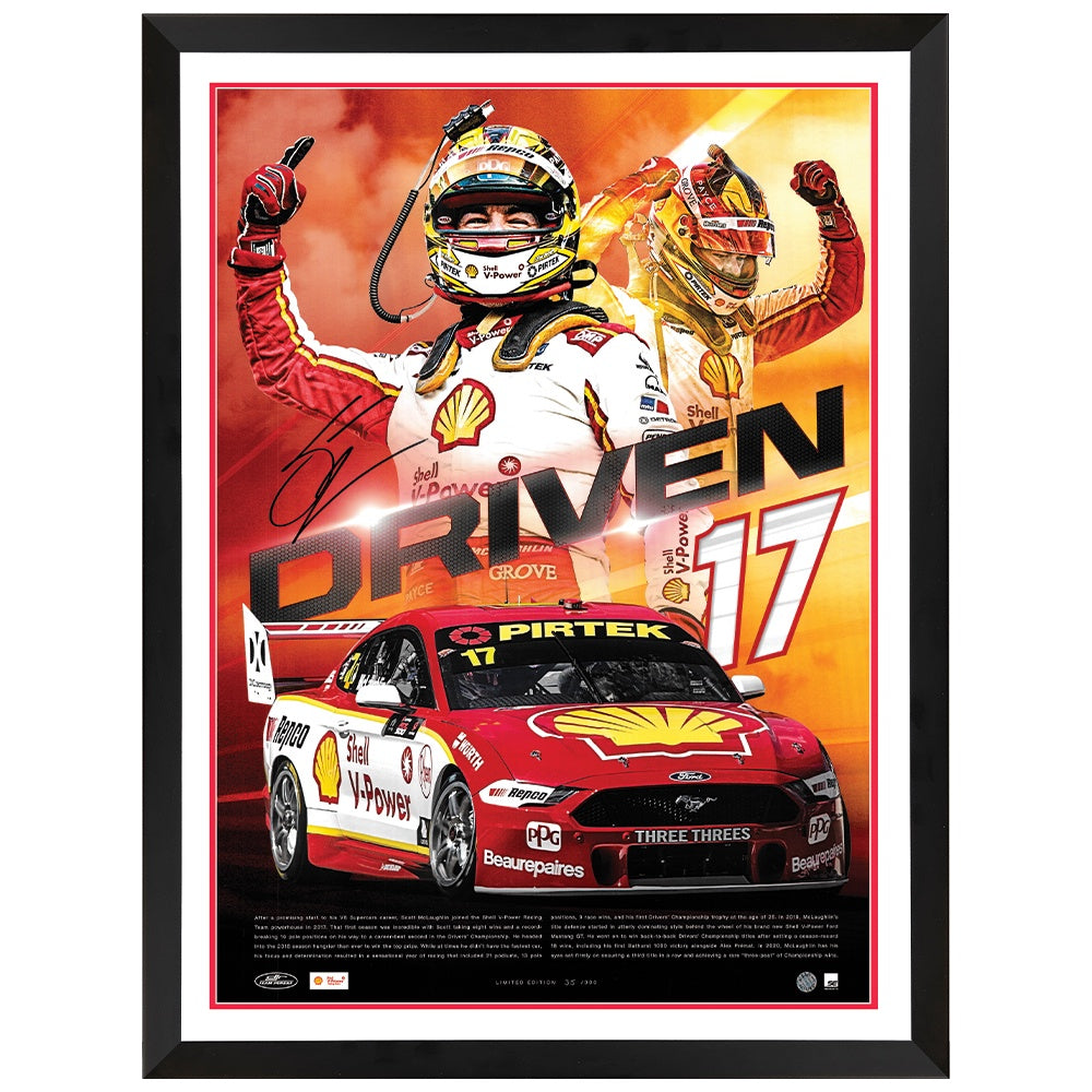 Scott McLaughlin Driven Signed Print Framed