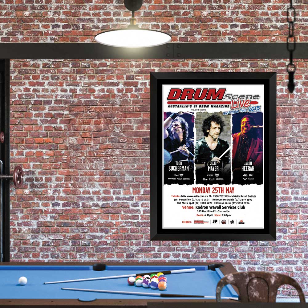 Drum Scene Live 2015 Poster Framed