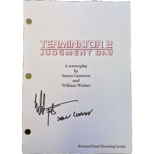 Edward Furlong Terminator 2 Judgement Day Signed Script