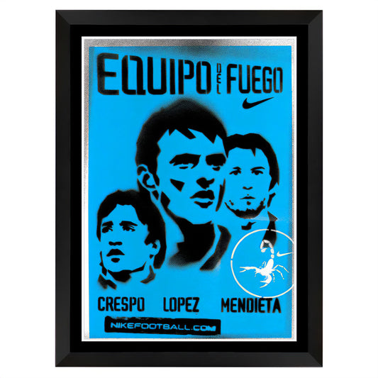Nike Scorpion KO 2002 Equipo del Fuego Vintage Spray-Painted Football Artwork