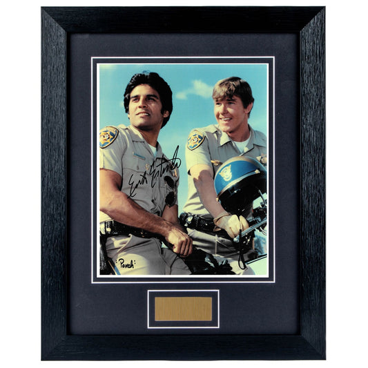 Erik Estrada Signed CHiPs 8 x 10 Photo Framed