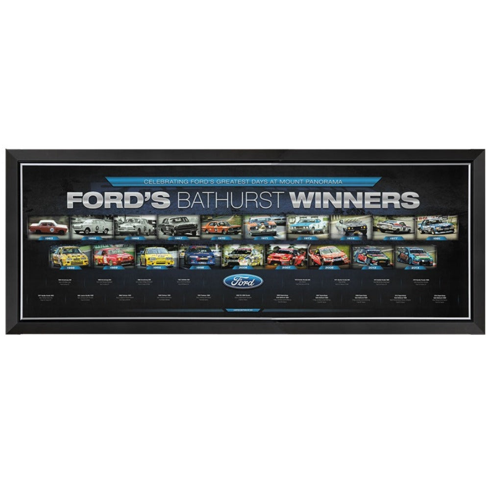 Fords Bathurst Winners Frame Panorama Framed