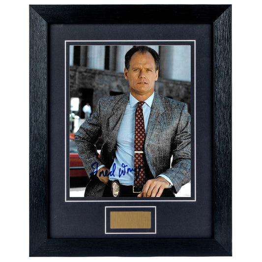 Fred Dryer Personally Signed Hunter  8 x 10 Photograph Framed